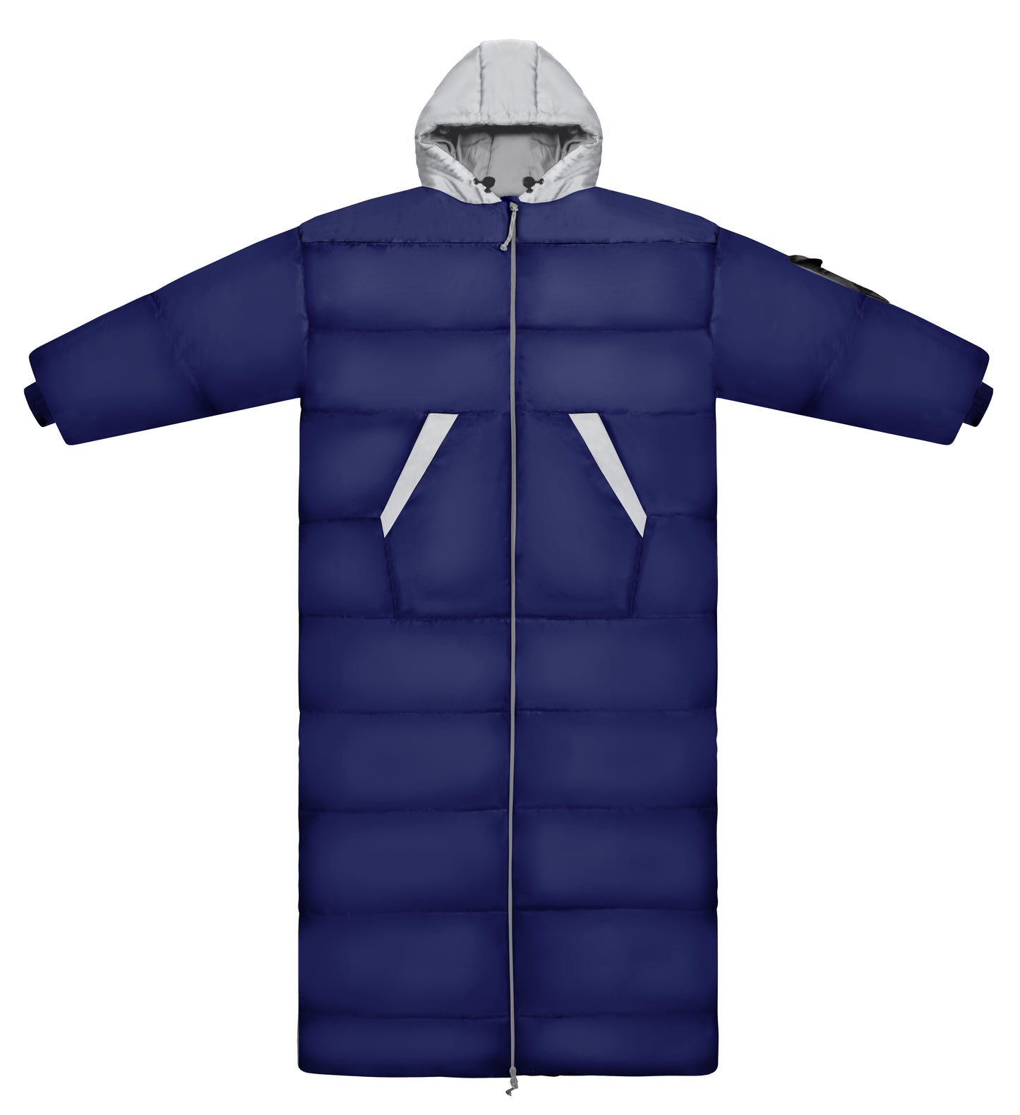 Navy and White Long Sleeve Sleeping Bag Jacket L-XXL