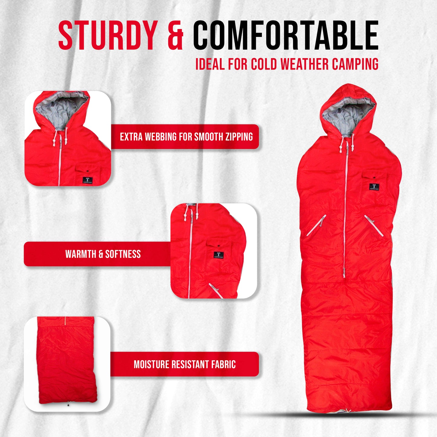 Red Wearable Sleeping Bag S-L