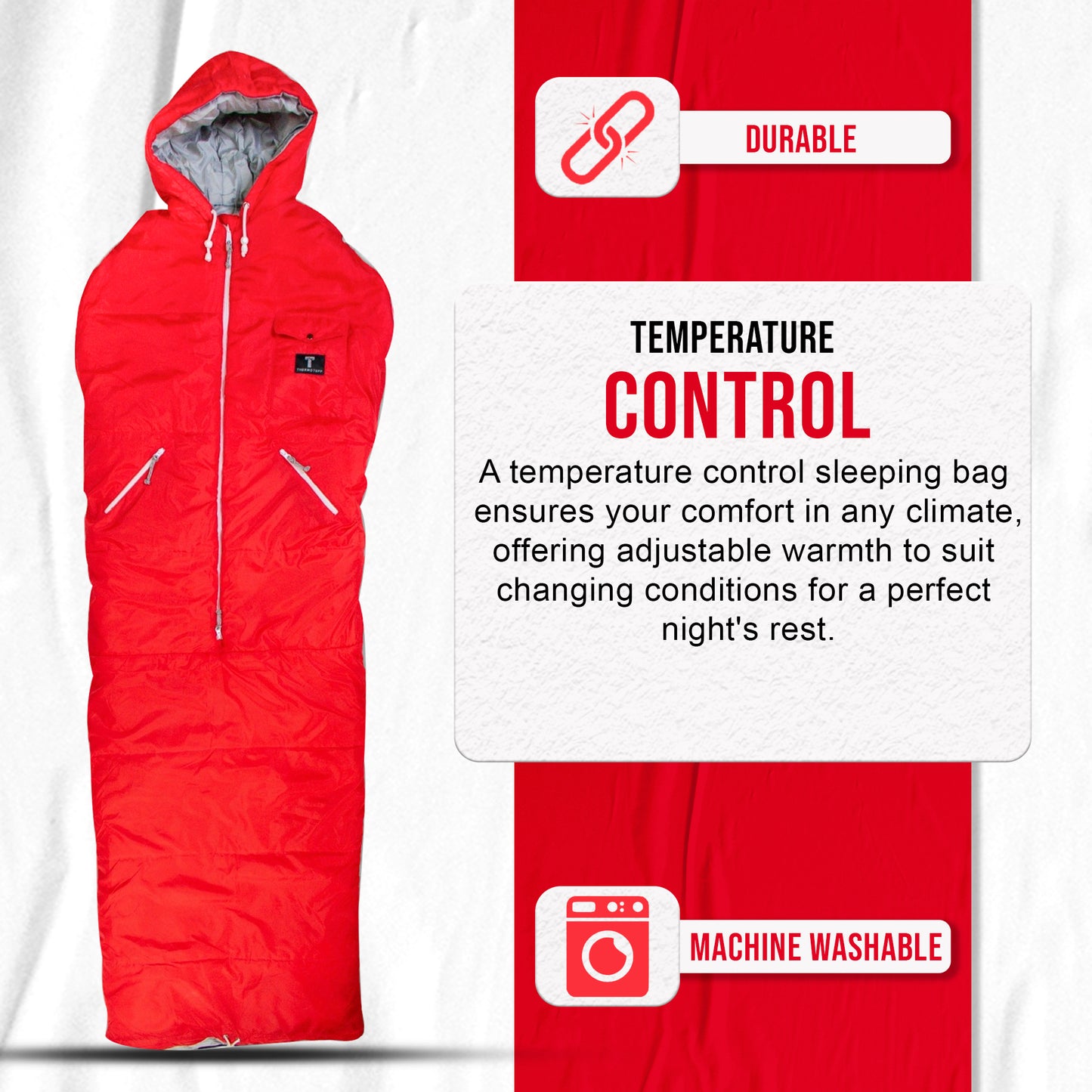 Red Wearable Sleeping Bag S-L