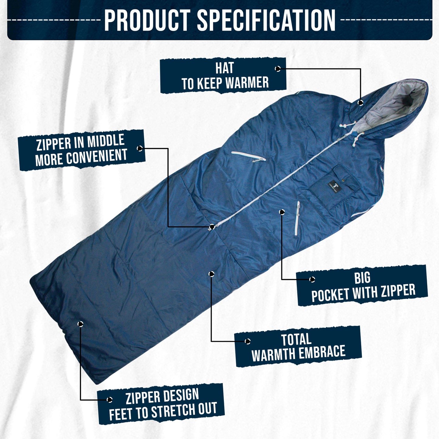 Navy Wearable Sleeping Bag